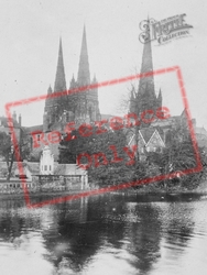 Cathedral And War Memorial c.1935, Lichfield