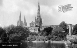 Cathedral From Pool c.1935, Lichfield