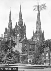 Cathedral From War Memorial Garden c.1930, Lichfield