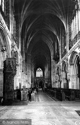 Cathedral, The Choir Showing The Bishop's Throne c.1955, Lichfield