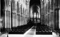 Cathedral, The Nave c.1935, Lichfield