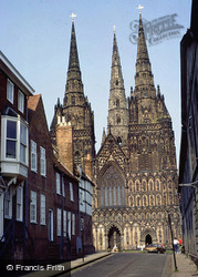 Cathedral, West Front 1976, Lichfield