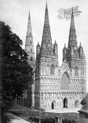 Cathedral, West Front c.1880, Lichfield