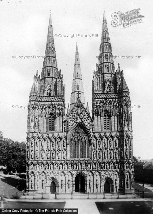 Photo of Lichfield, Cathedral, West Front c.1935