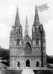 Cathedral, West Front c.1935, Lichfield