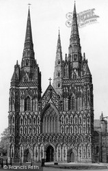 Cathedral West Front c.1965, Lichfield