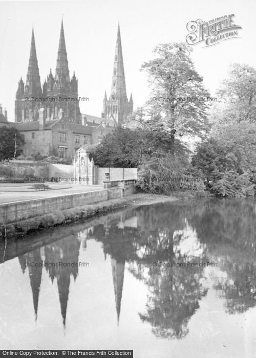 Photo of Lichfield, Reflections, The Cathedral c.1965