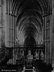 The Cathedral, Nave And Screen c.1880, Lichfield