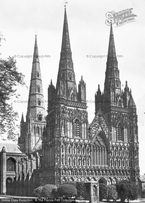 Photo of Lichfield, The Cathedral, North West c.1930