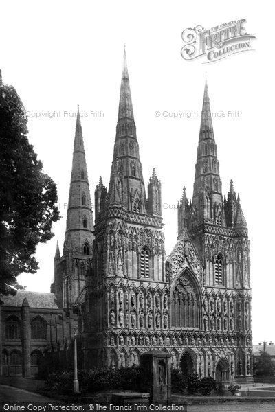 Photo of Lichfield, The Cathedral, South West 1887
