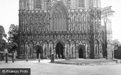 The Cathedral, West Front c.1955, Lichfield