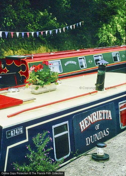 Photo of Limpley Stoke, Canal Boats At Dundas 1996