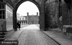 Castle Crown Court Through East Gate c.1952, Lincoln