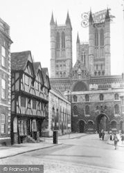 Castle Hill And Exchequer Gate c.1950, Lincoln