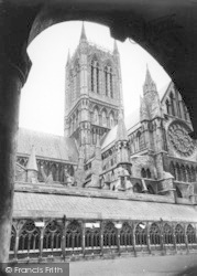 Cathedral, Central Tower From The Cloisters c.1965, Lincoln