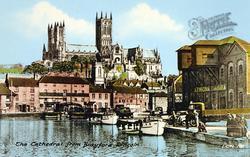 Cathedral From Brayford c.1950, Lincoln