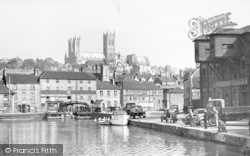 Cathedral From Brayford c.1950, Lincoln