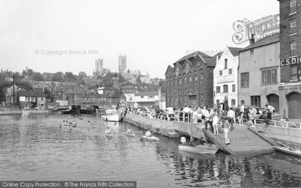 Photo of Lincoln, Cathedral From Brayford c.1965
