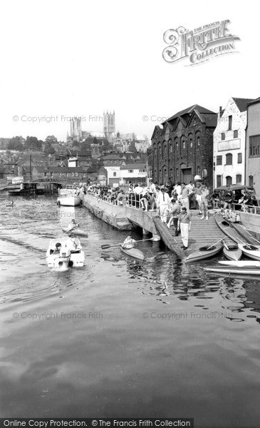 Photo of Lincoln, Cathedral From Brayford c.1965
