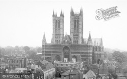 Cathedral From Castle Tower c.1955, Lincoln