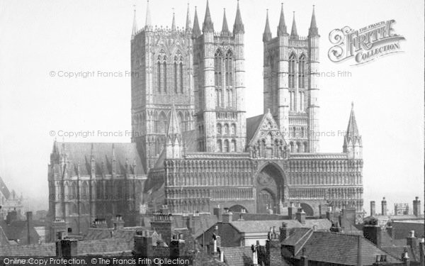 Photo of Lincoln, Cathedral From North West 1890