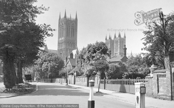 Photo of Lincoln, Cathedral From Northgate c.1955