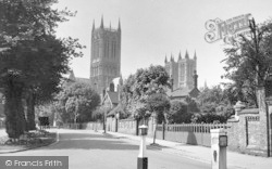 Cathedral From Northgate c.1955, Lincoln