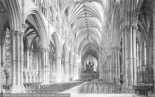 Photo of Lincoln, Cathedral, Nave East 1890