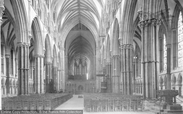 Lincoln, Cathedral, Nave East 1890 Photo of Lincoln, Cathedral, Nave East 1890