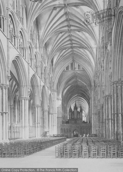 Lincoln, Cathedral, Nave East 1890 Photo of Lincoln, Cathedral, Nave East 1890