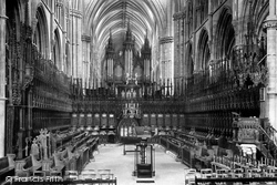 Cathedral, The Choir Looking West 1890, Lincoln