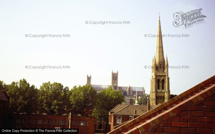 Photo of Lincoln, Cathedral, View Across Roof Tops 1979
