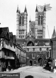 Exchequer Gate And Cathedral c.1930, Lincoln