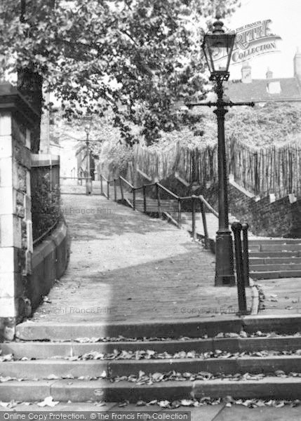 Photo of Lincoln, Greestone Stairs c.1955