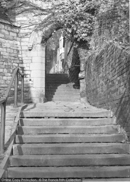 Photo of Lincoln, Greestone Stairs c.1955