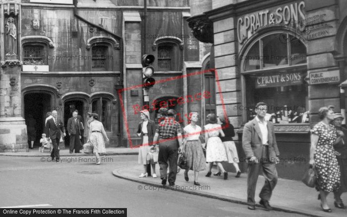 Photo of Lincoln, People On High Street c.1955