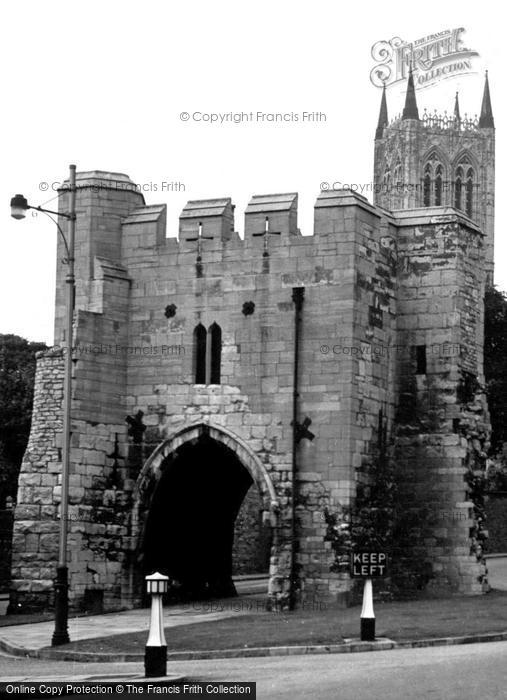 Photo of Lincoln, Potter Gate And Cathedral Tower c.1950