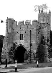 Potter Gate And Cathedral Tower c.1950, Lincoln