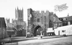 Pottergate And Cathedral c.1939, Lincoln