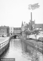 River Witham From Bridge c.1955, Lincoln