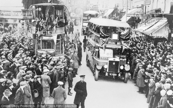 Photo of Lincoln, Trams, High Street 1929