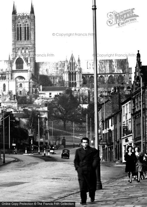 Photo of Lincoln, Walking Down Broadgate c.1950