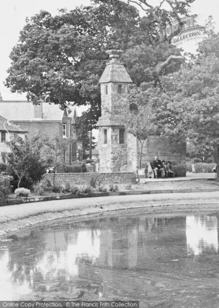 Photo of Lingfield, Seated By The Pond 1952