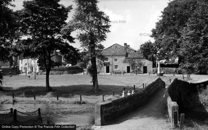 Photo of Linton, The Packhorse Bridge And Green c.1955