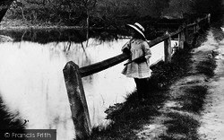Girl By Pond, Headley Road 1911, Liphook