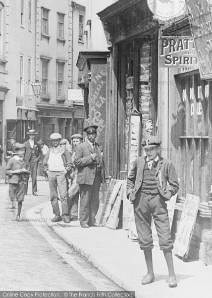 Photo of Liskeard, Boy In Fore Street 1906