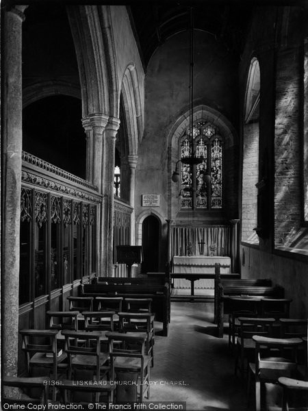 Photo of Liskeard, Church, Lady Chapel 1928
