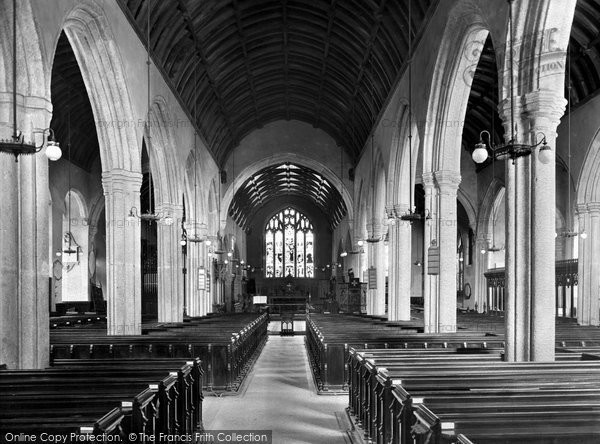 Photo of Liskeard, Church Nave 1928