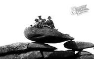 Family On The Long Stone Near The Cheesewring c.1935, Liskeard