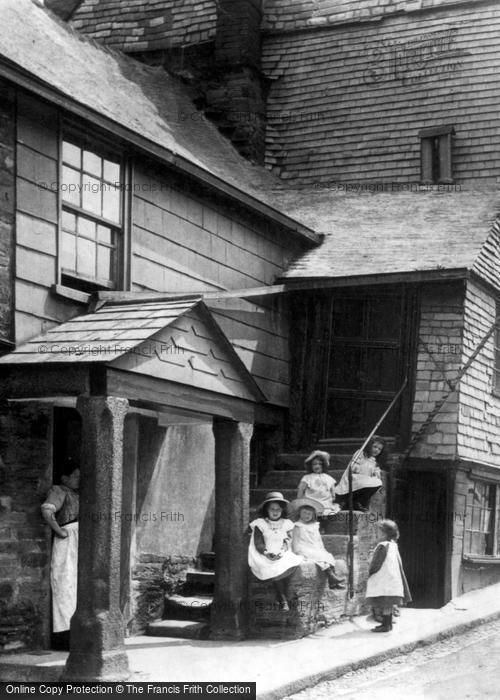 Photo of Liskeard, Girls On Church Street 1906